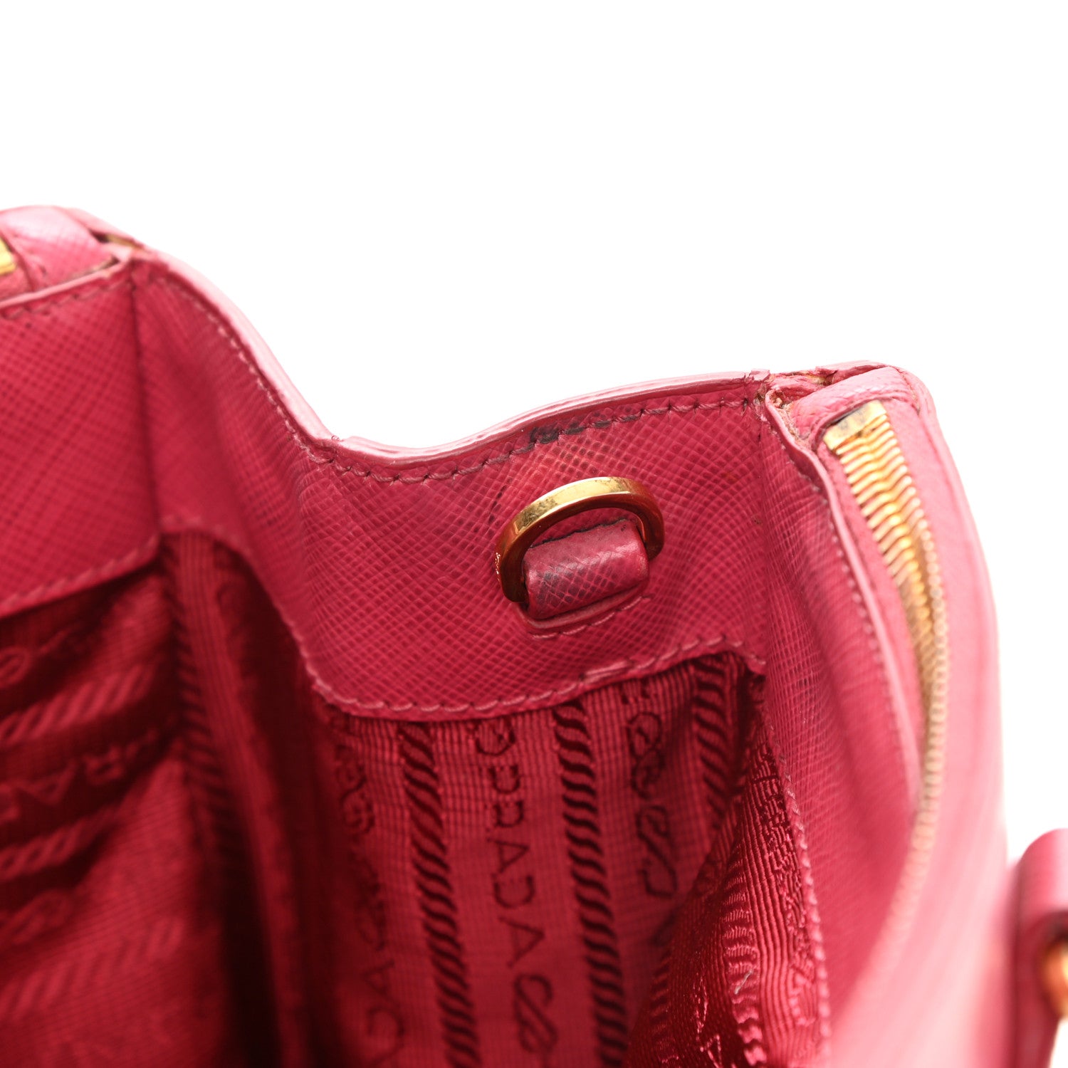 Prada Saffiano Medium Galleria Double Zip Tote Peonia 10 of 12