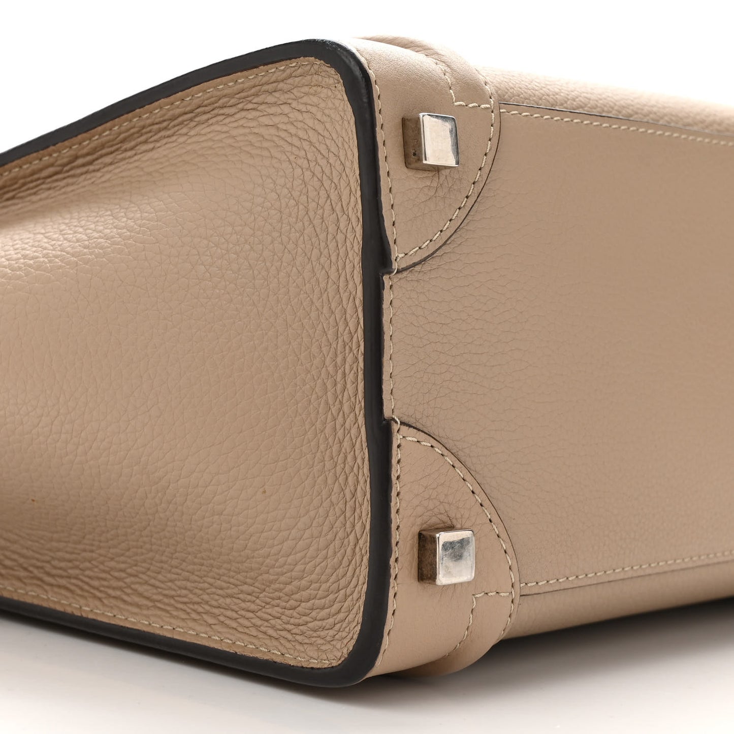 Drummed Calfskin Micro Luggage Dune