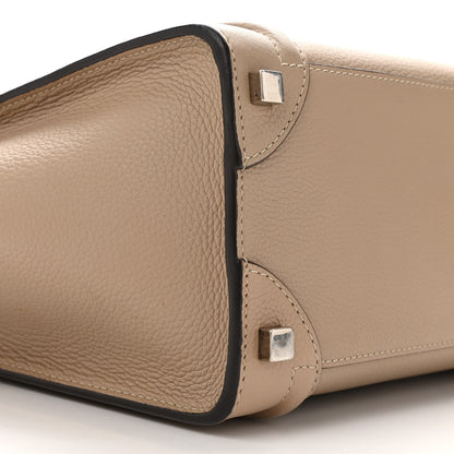 Celine Drummed Calfskin Micro Luggage Dune 8 of 12