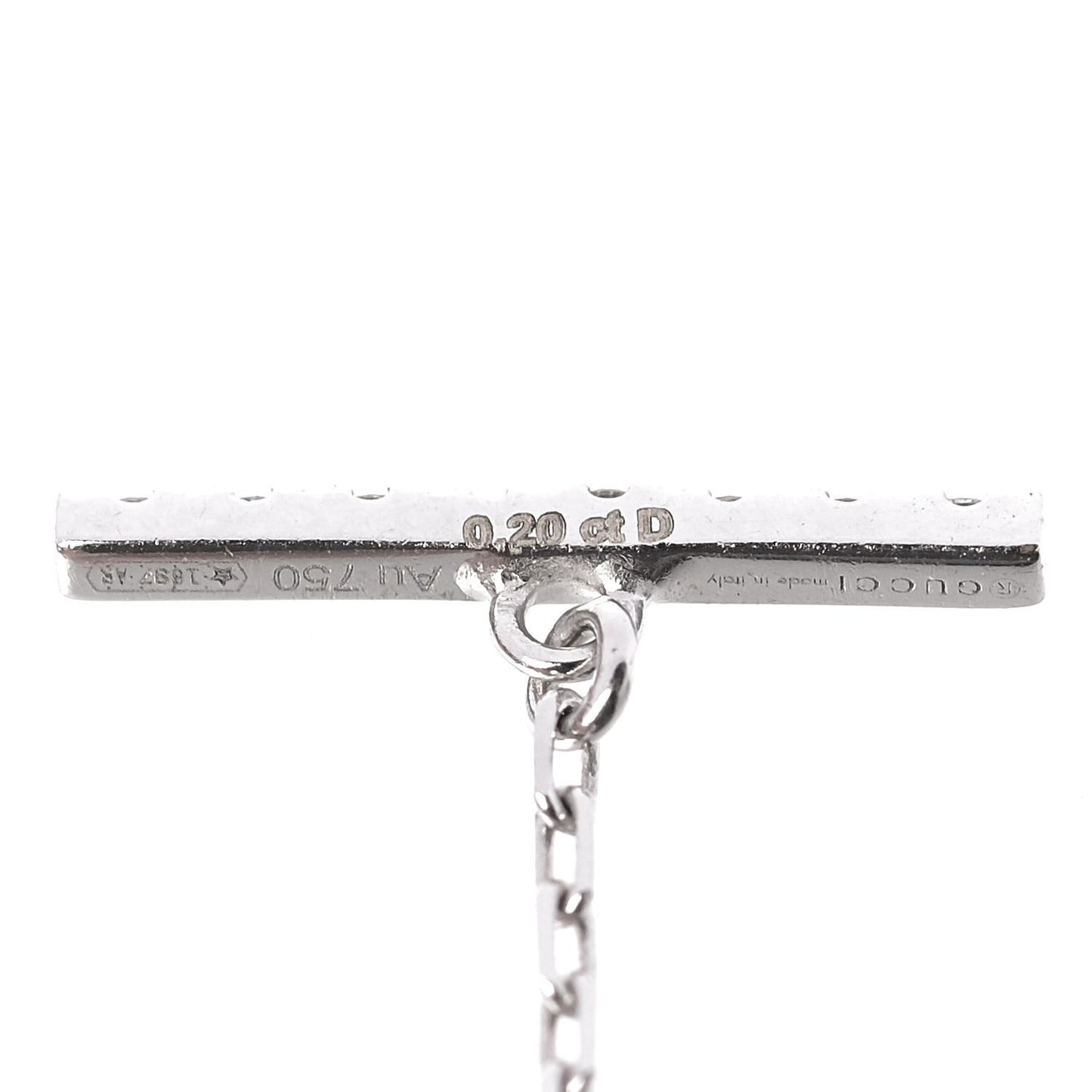 18K White Gold Diamond GG Running Bracelet 17