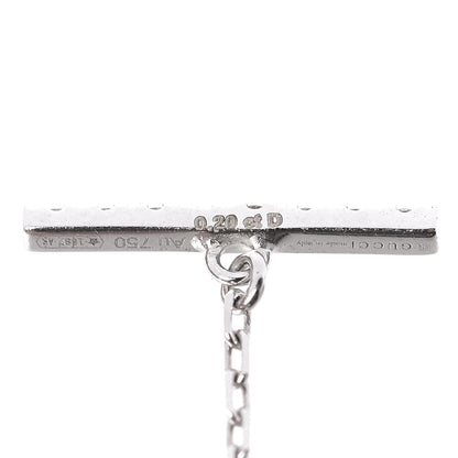 Gucci 18K White Gold Diamond GG Running Bracelet 17 5 of 7