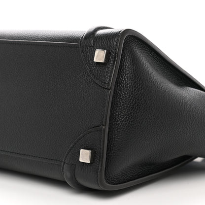 Celine Drummed Calfskin Micro Luggage Black 11 of 15