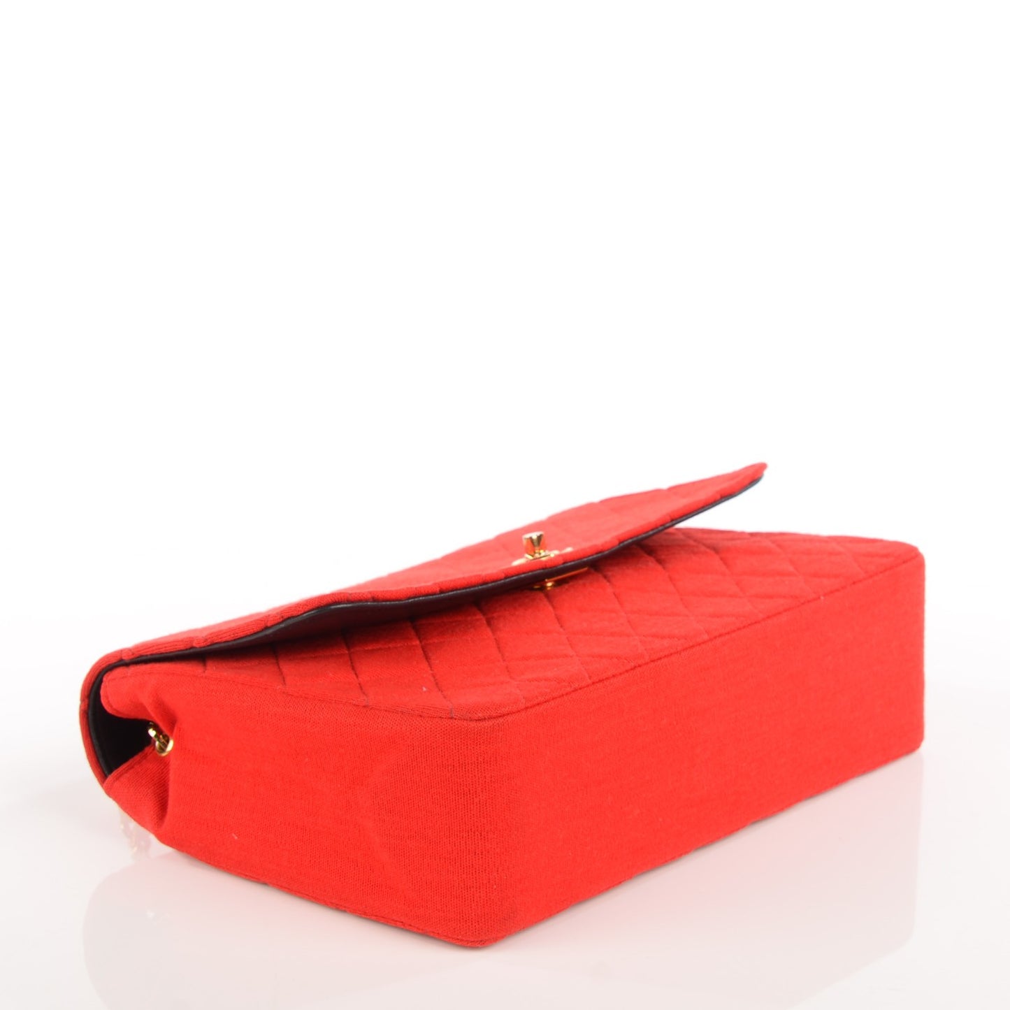 Jersey Quilted Small Single Flap Red