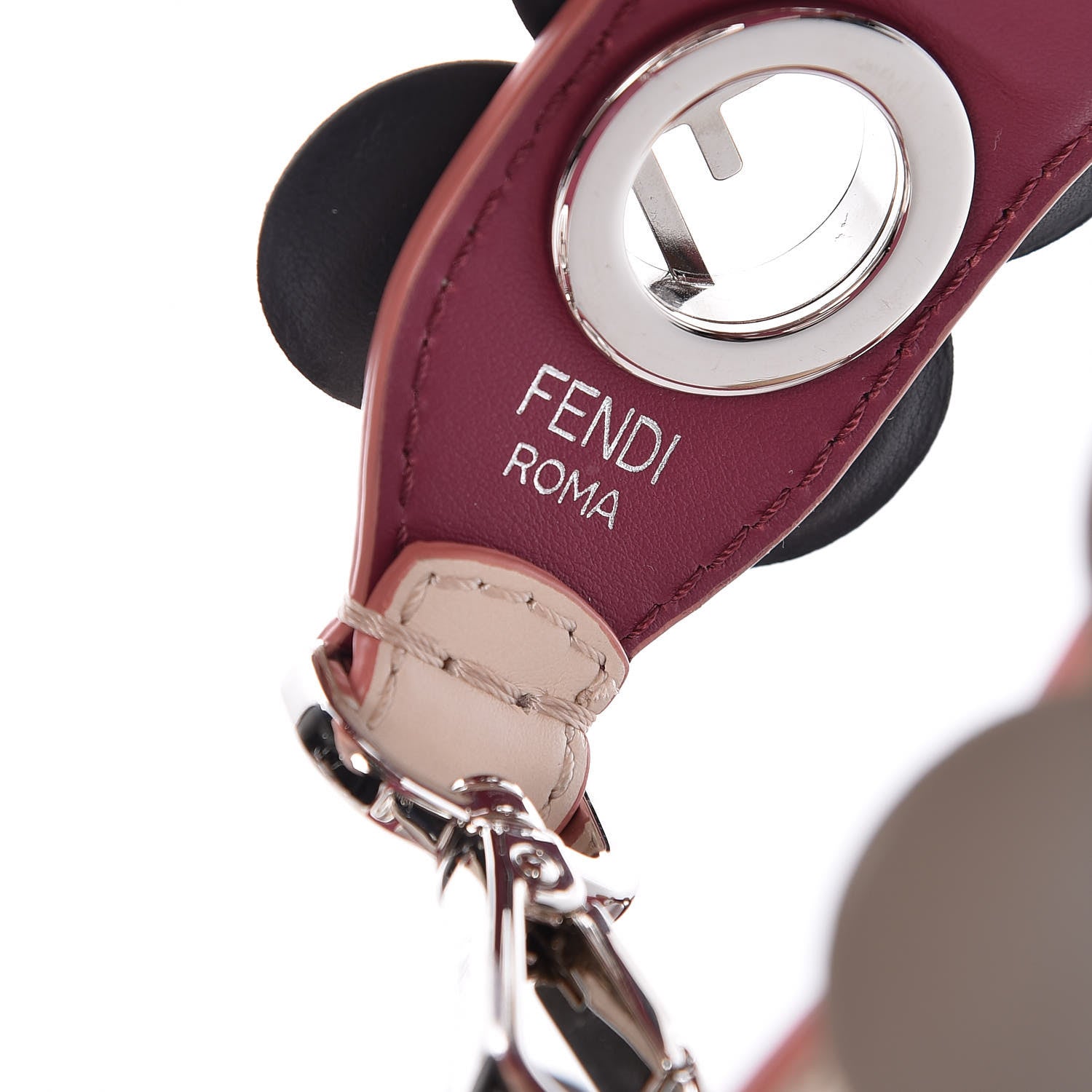 Fendi Calfskin F is Studded Flower Strap You Camelia 3 of 5
