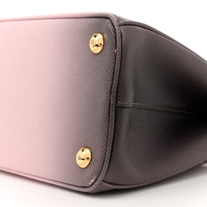 Prada Saffiano Lux Small Galleria Double Zip Tote Gradient Alabaster Pink 10 of 13