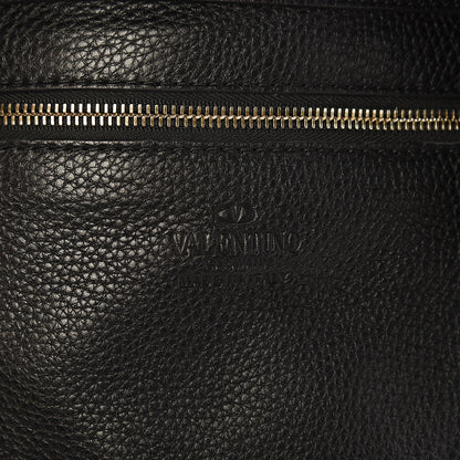 Valentino Garavani Pebbled Calfskin Small Rockstud Flip-Lock Messenger Bag Black 5 of 8