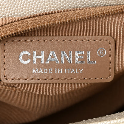 Chanel Iridescent Caviar Chevron Quilted Mini Coco Handle Flap White 6 of 11