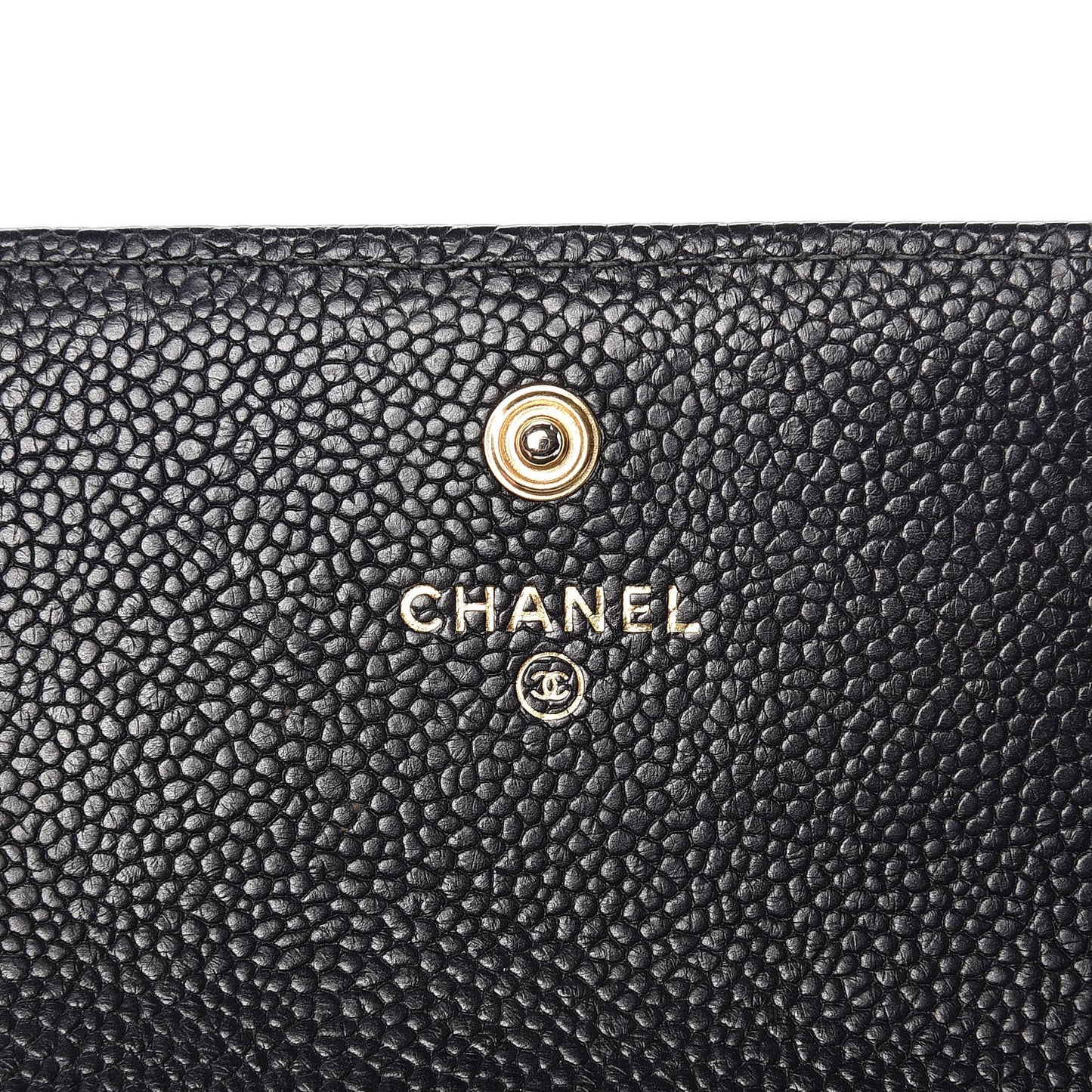 Caviar Quilted Large Boy Gusset Flap Wallet Black