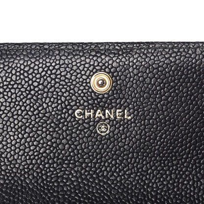 Chanel Caviar Quilted Large Boy Gusset Flap Wallet Black 6 of 11