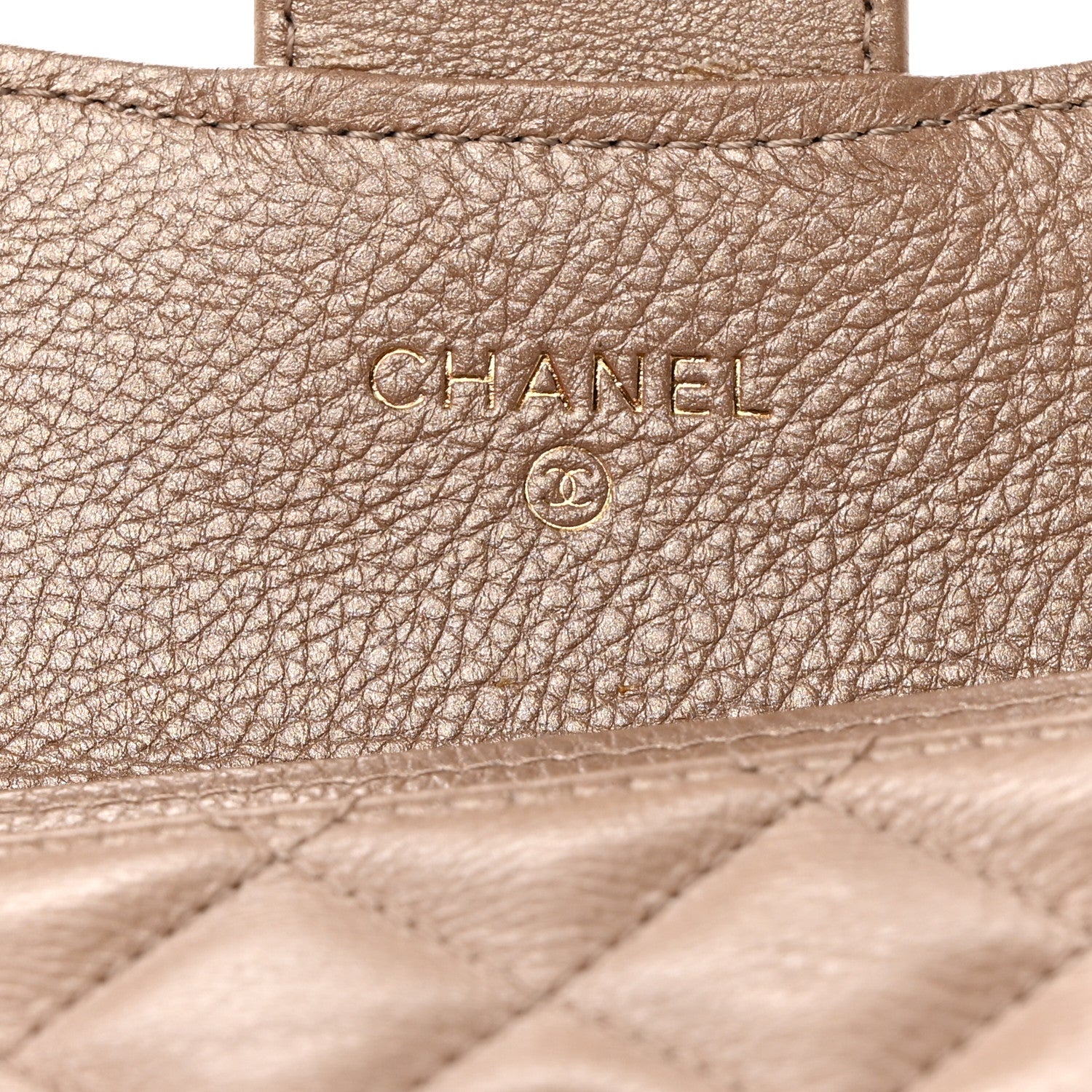 Chanel Metallic Calfskin Quilted Reissue Flap Card Holder Gold 6 of 9