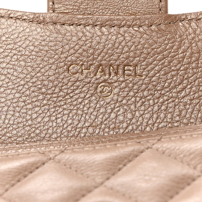 Chanel Metallic Calfskin Quilted Reissue Flap Card Holder Gold 6 of 9