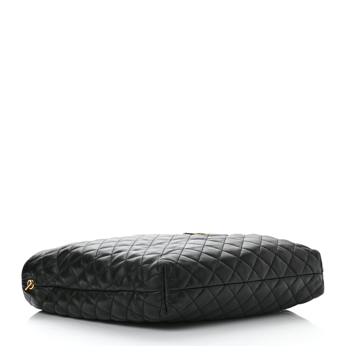 Lambskin Quilted Maxi Icare Shopping Tote Black