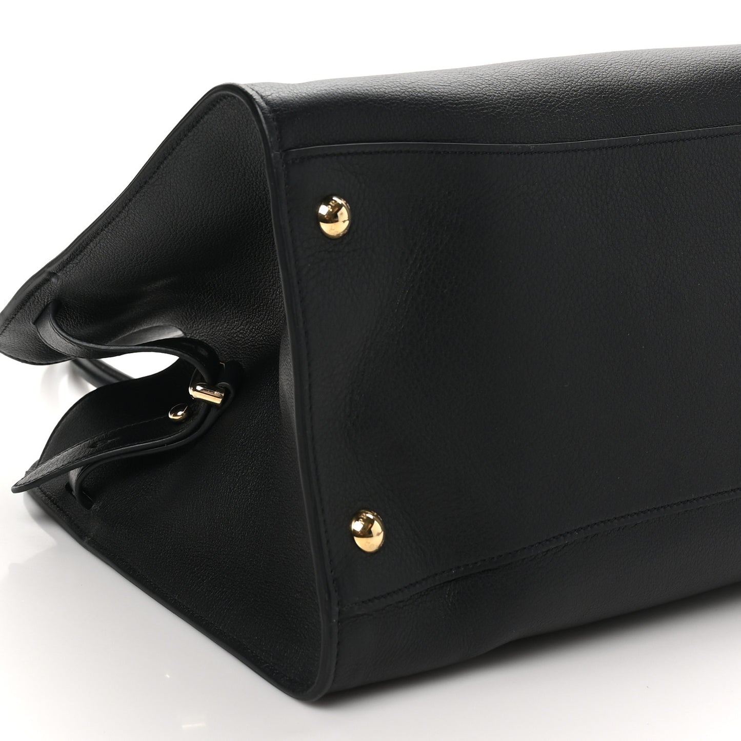 Soft Grain Calfskin Large Tote Bag Black