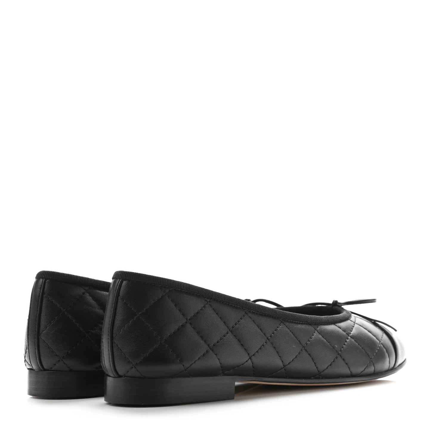 Quilted CC Cap Toe Ballerina Flats 37.5 Black