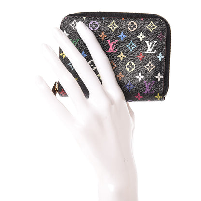 Louis Vuitton Monogram Multicolor Zippy Coin Purse Black Grenade 2 of 7