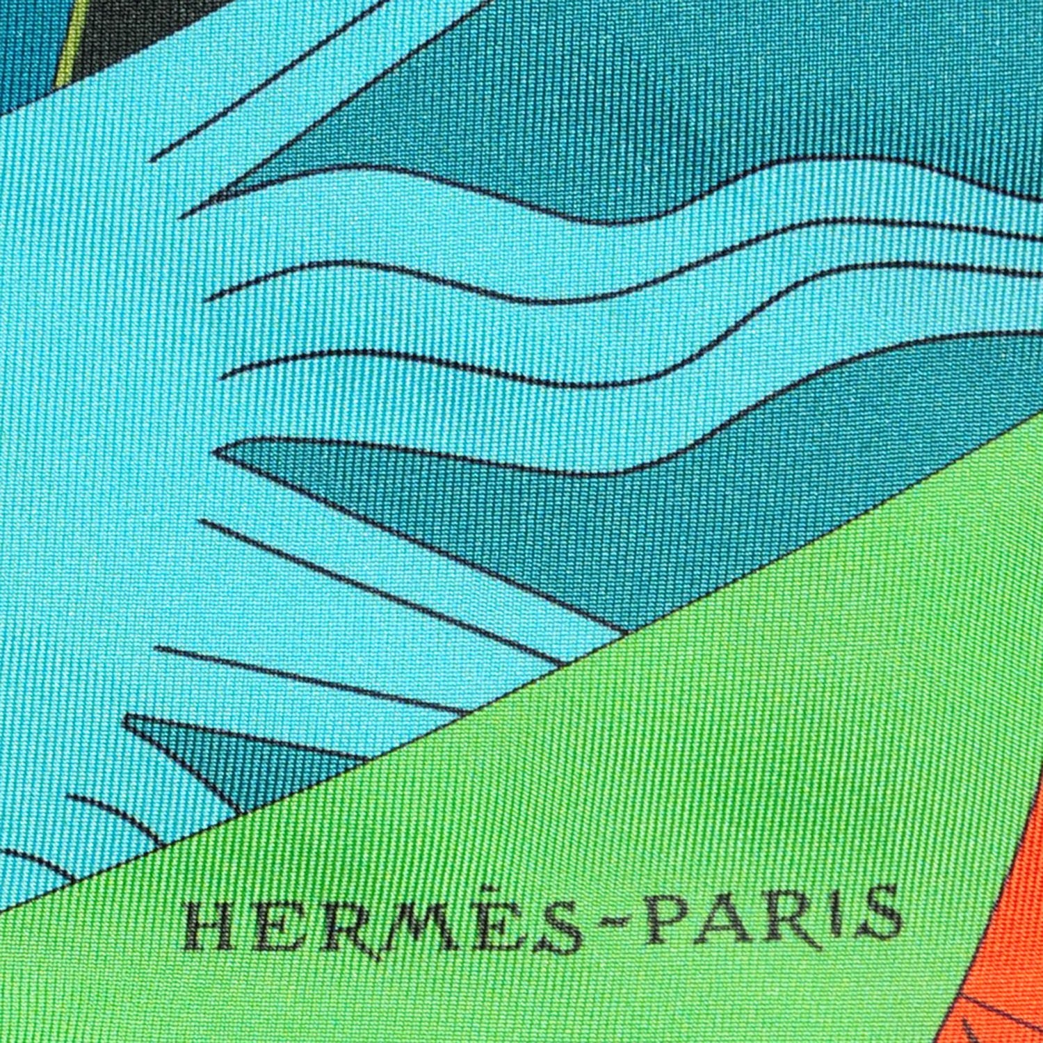 Hermes Silk Astrologie Nouvelle Maxi Twilly Vert Corail 3 of 5