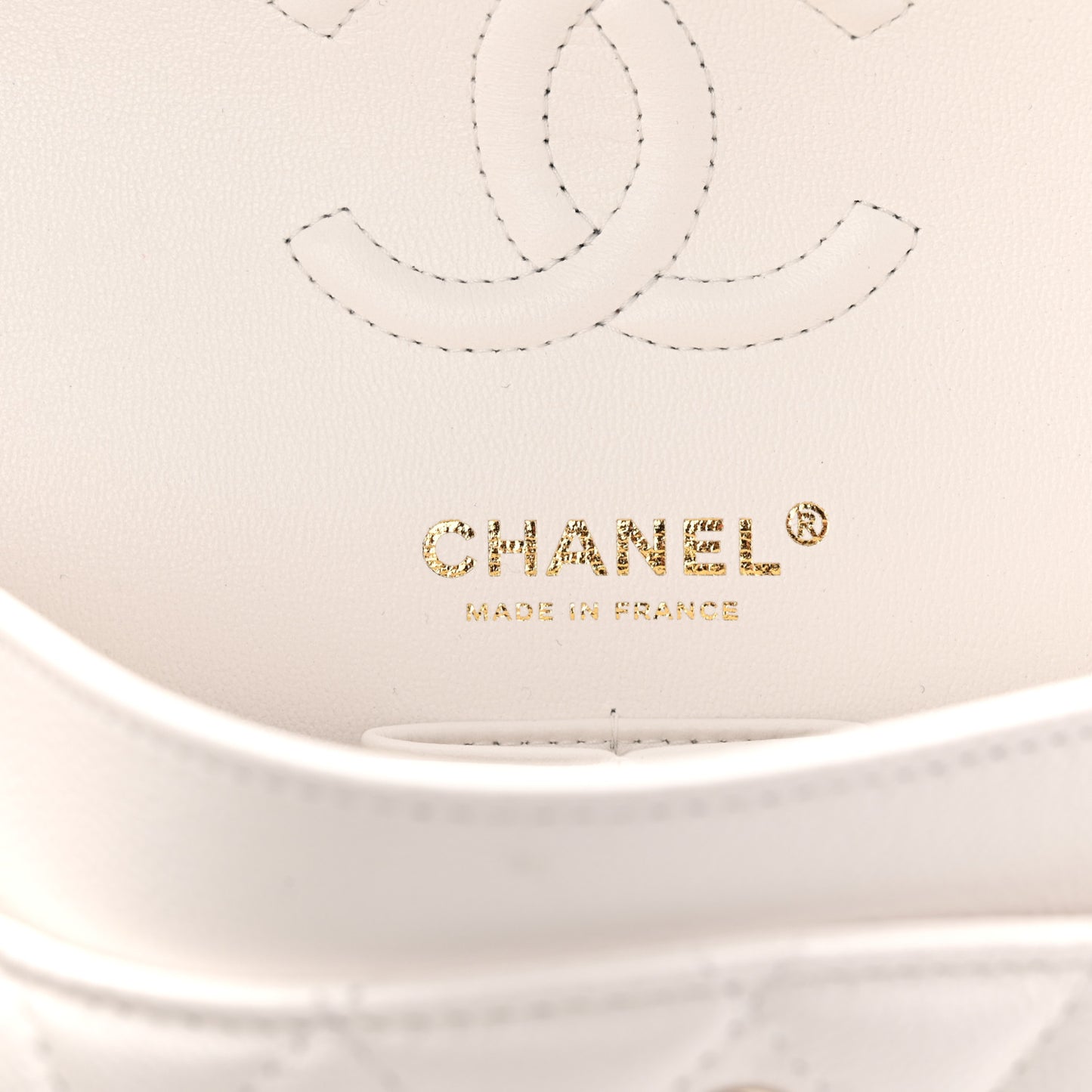 Caviar Quilted Small Double Flap White