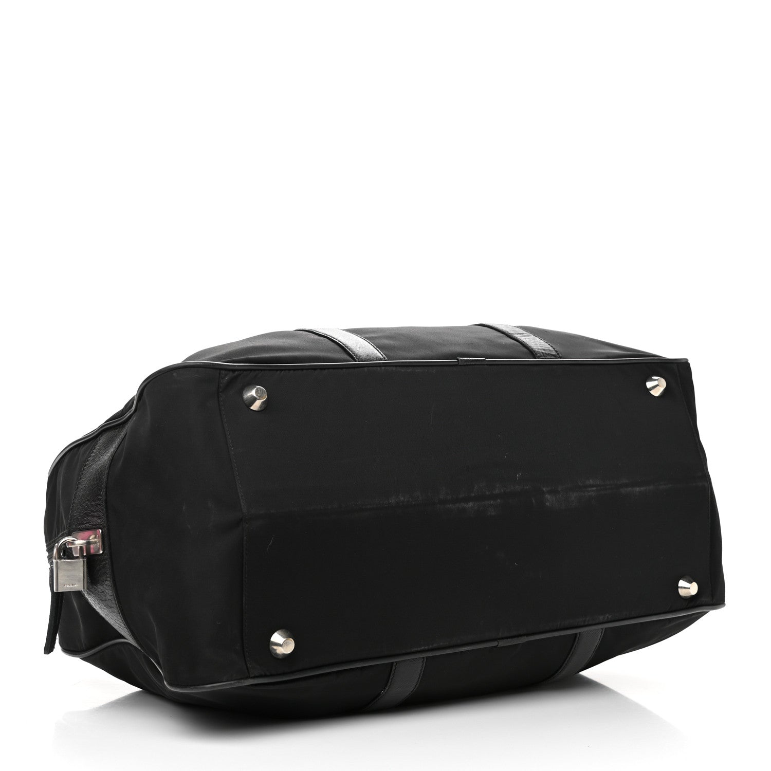 Prada Tessuto Nylon Saffiano Duffle Black 3 of 11