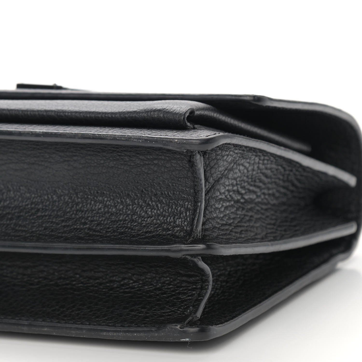 Saint Laurent Grained Calfskin Medium Monogram Sunset Satchel Black 11 of 12