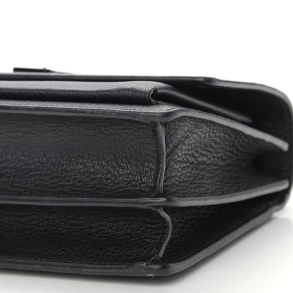 Saint Laurent Grained Calfskin Medium Monogram Sunset Satchel Black 11 of 12