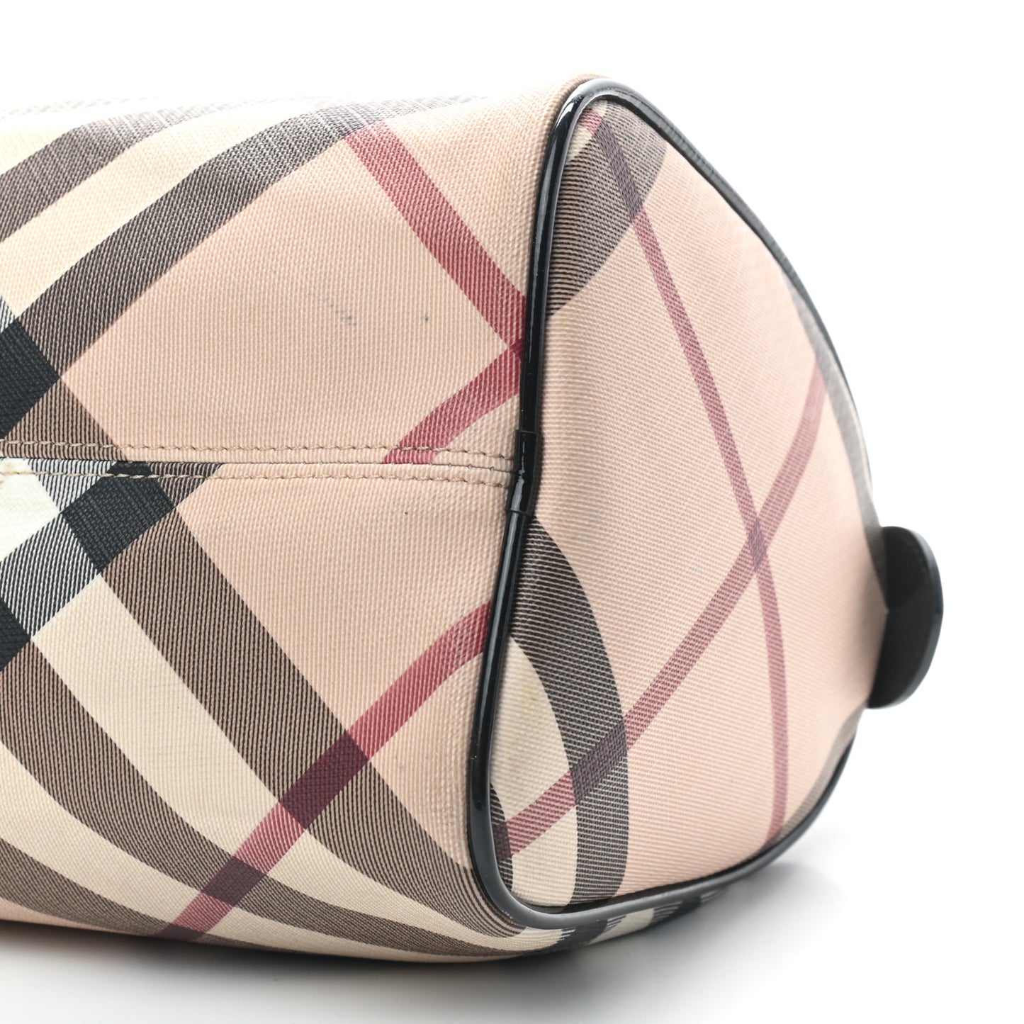 Nova Check Patent Small Chester Bowling Bag Black