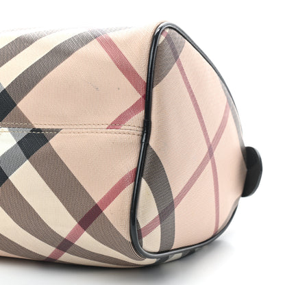 Burberry Nova Check Patent Small Chester Bowling Bag Black 7 of 7