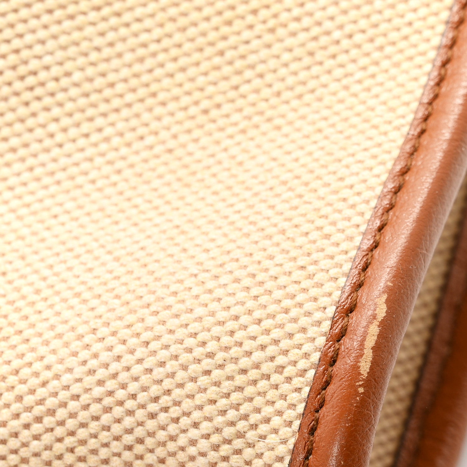 Gucci Vintage Canvas Calfskin Web Large Rajah Chain Tote Sand Light Cuir 12 of 12
