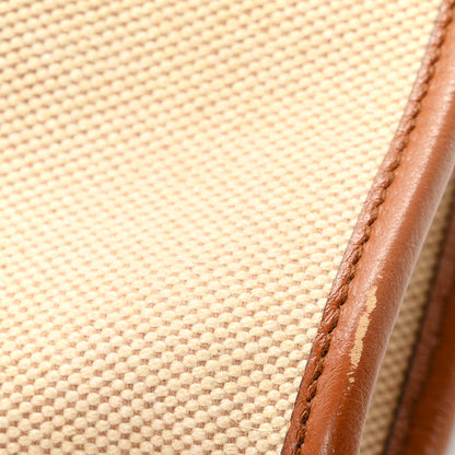 Gucci Vintage Canvas Calfskin Web Large Rajah Chain Tote Sand Light Cuir 12 of 12