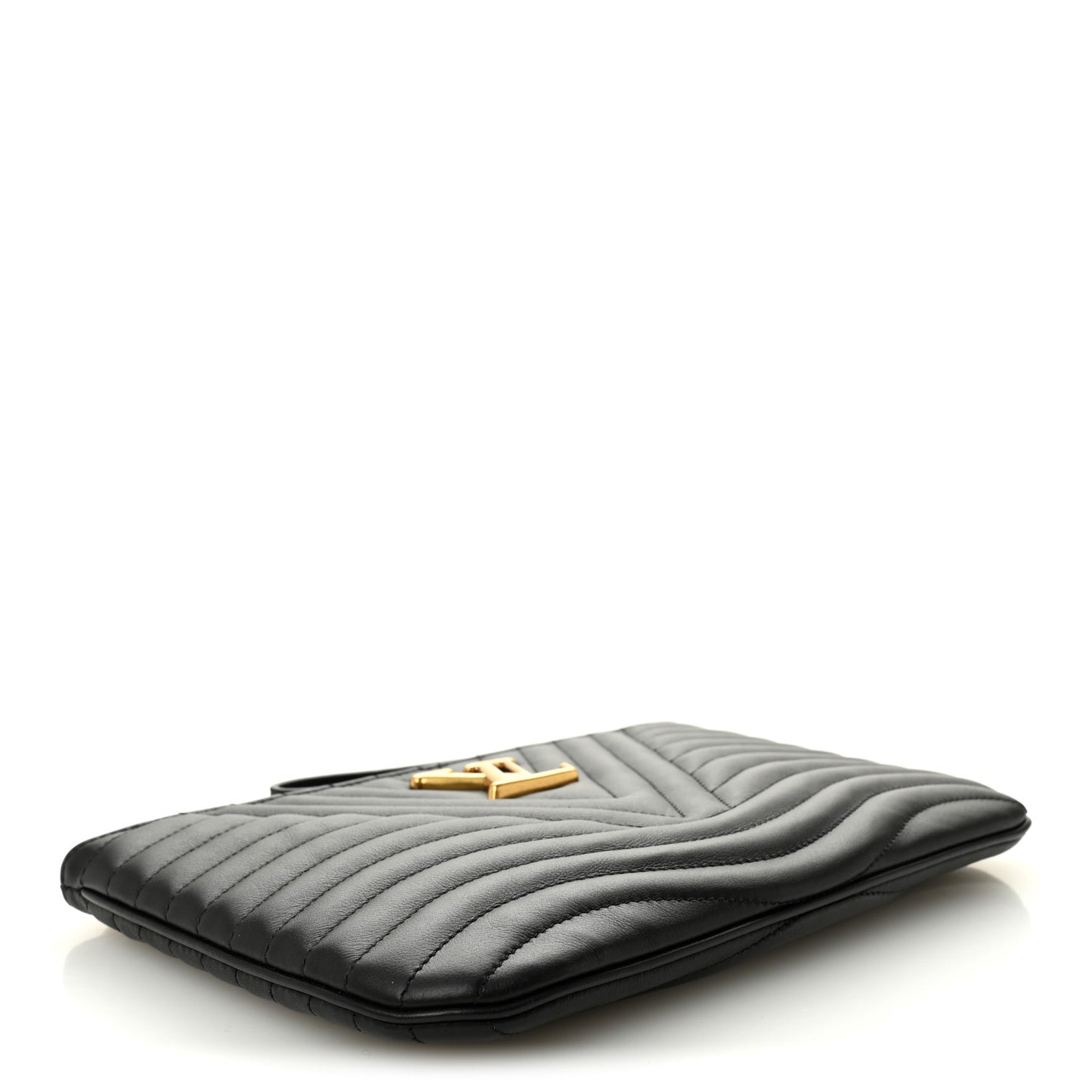 Calfskin New Wave Zipped Pochette Black