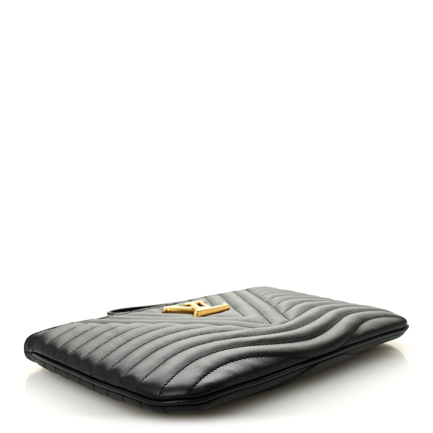 Louis Vuitton Calfskin New Wave Zipped Pochette Black 4 of 7