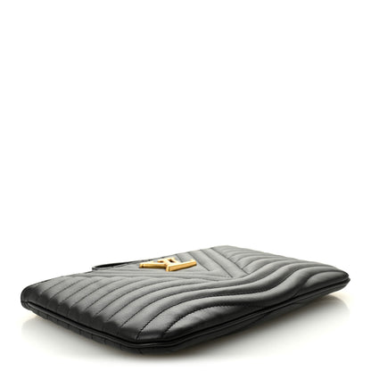 Louis Vuitton Calfskin New Wave Zipped Pochette Black 4 of 7