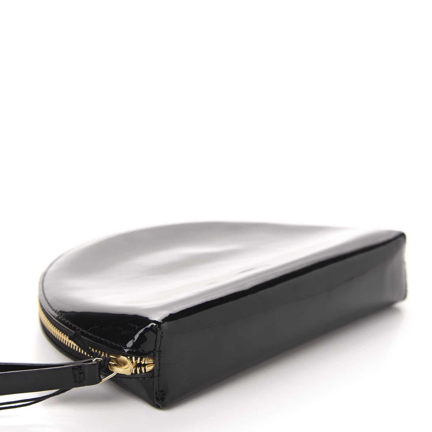 Mansur Gavriel Patent Calfskin Mini Moon Clutch Black 4 of 6