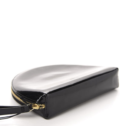 Mansur Gavriel Patent Calfskin Mini Moon Clutch Black 4 of 6