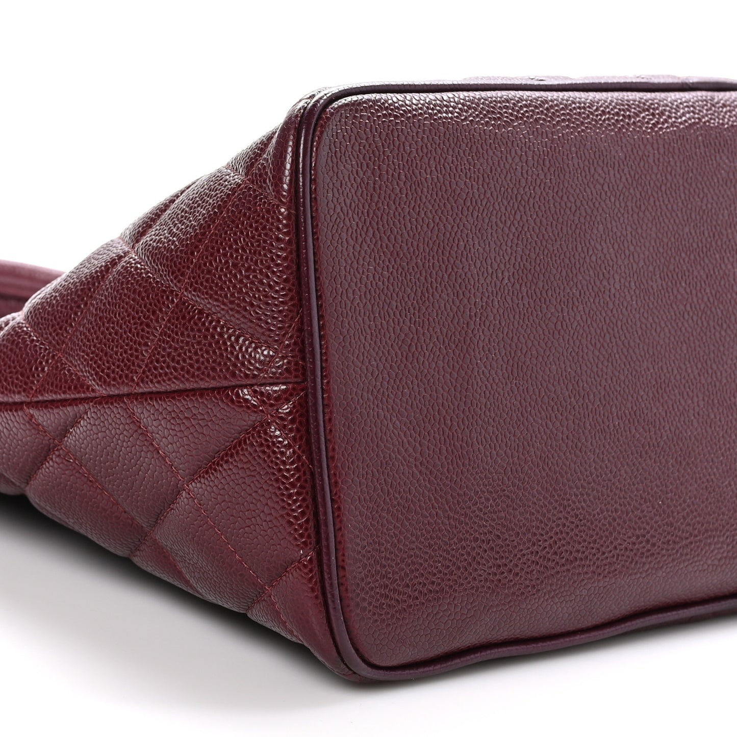 Caviar Quilted Medallion Tote Bordeaux