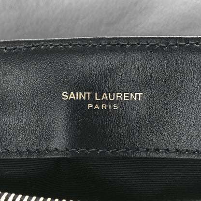 Saint Laurent Calfskin Y Quilted Monogram Small Loulou Chain Satchel Black 6 of 12