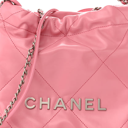 Chanel Shiny Calfskin Quilted Mini Chanel 22 Pink 8 of 11