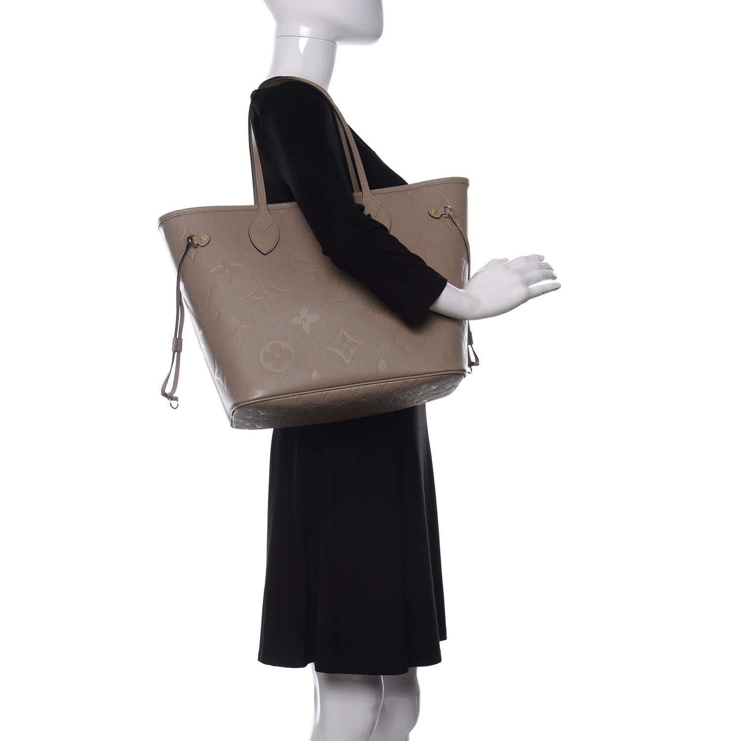 Louis Vuitton Empreinte Monogram Giant Neverfull MM Tourterelle 2 of 9