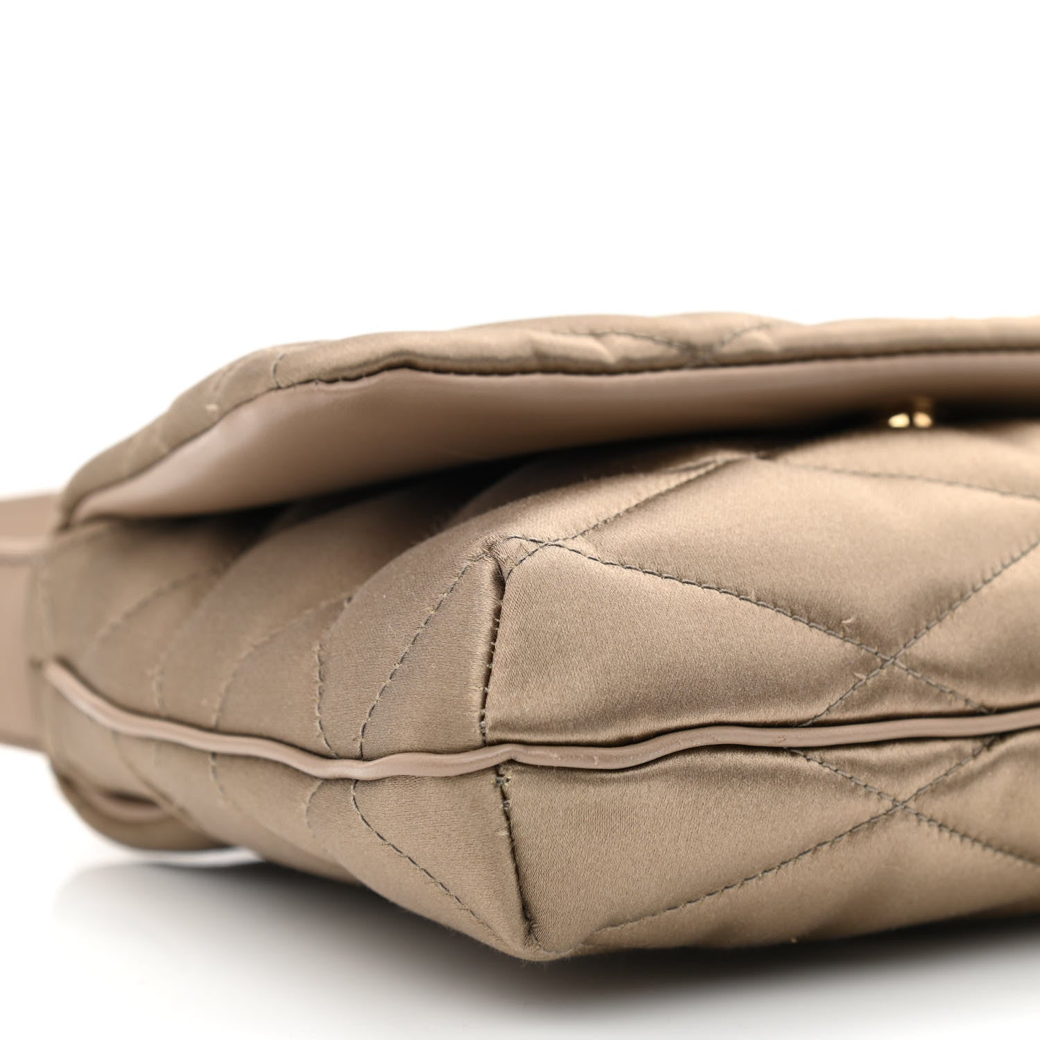 Saint Laurent Satin Quilted Le 57 Diamond Shoulder Bag Mouse 9 of 10