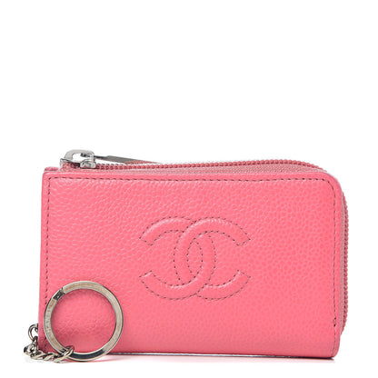 Chanel Caviar CC Key Holder Case Pink 1 of 8