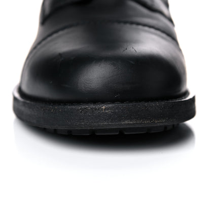 Chanel Calfskin Quilted Lace Up Combat Boots 40.5 Black 16 of 17
