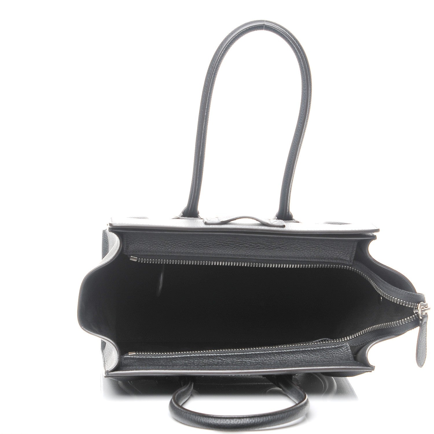 Celine Drummed Calfskin Micro Luggage Black 5 of 7