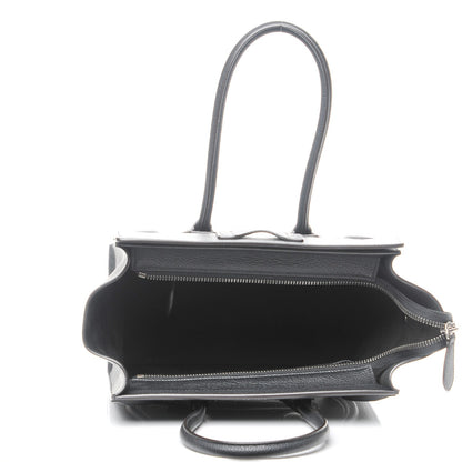 Celine Drummed Calfskin Micro Luggage Black 5 of 7