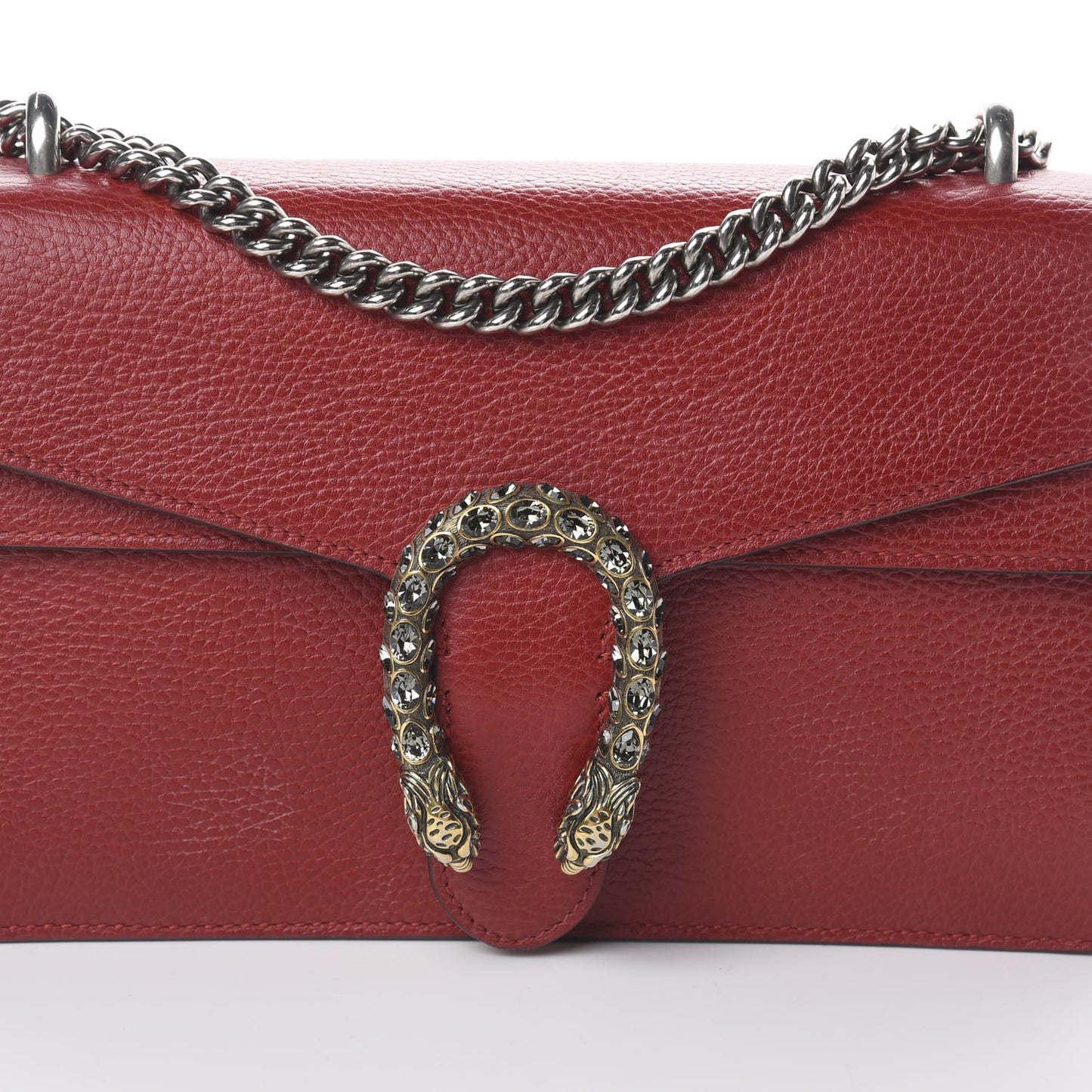 Dollar Calfskin Swarovski Crystal Small Dionysus Shoulder Bag Hibiscus Red