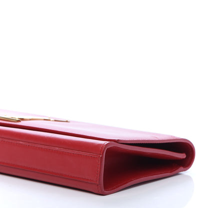Saint Laurent Calfskin Monogram Cassandre Clutch Rouge Orient 5 of 10