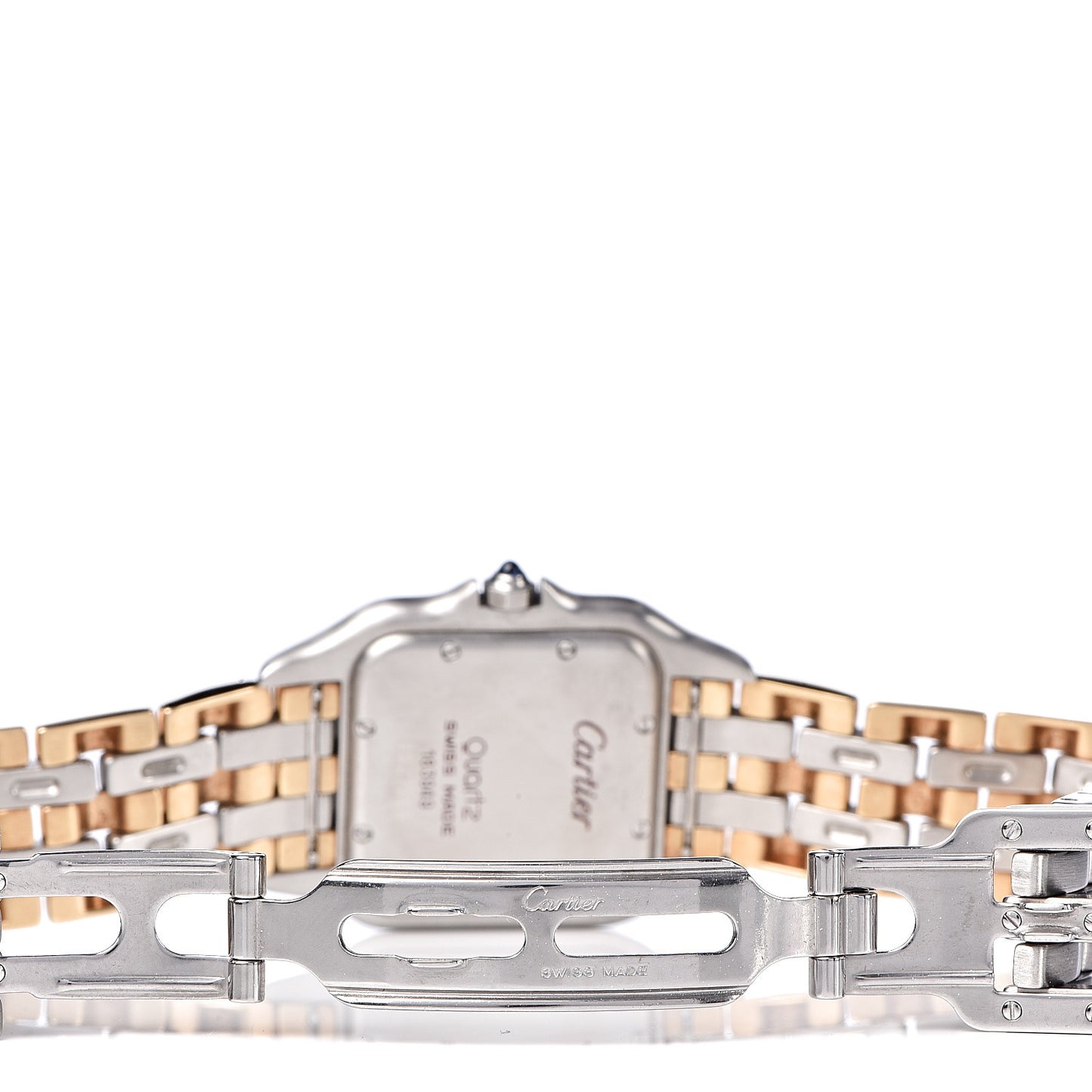 Stainless Steel 18K Yellow Gold 27mm Panthere Quartz Watch