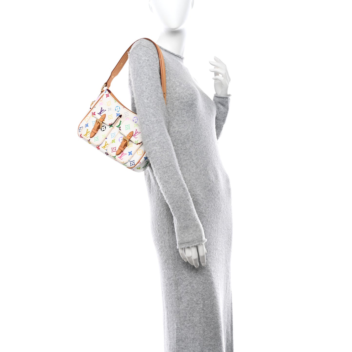 LOUIS VUITTON Monogram Multicolor Lodge PM White