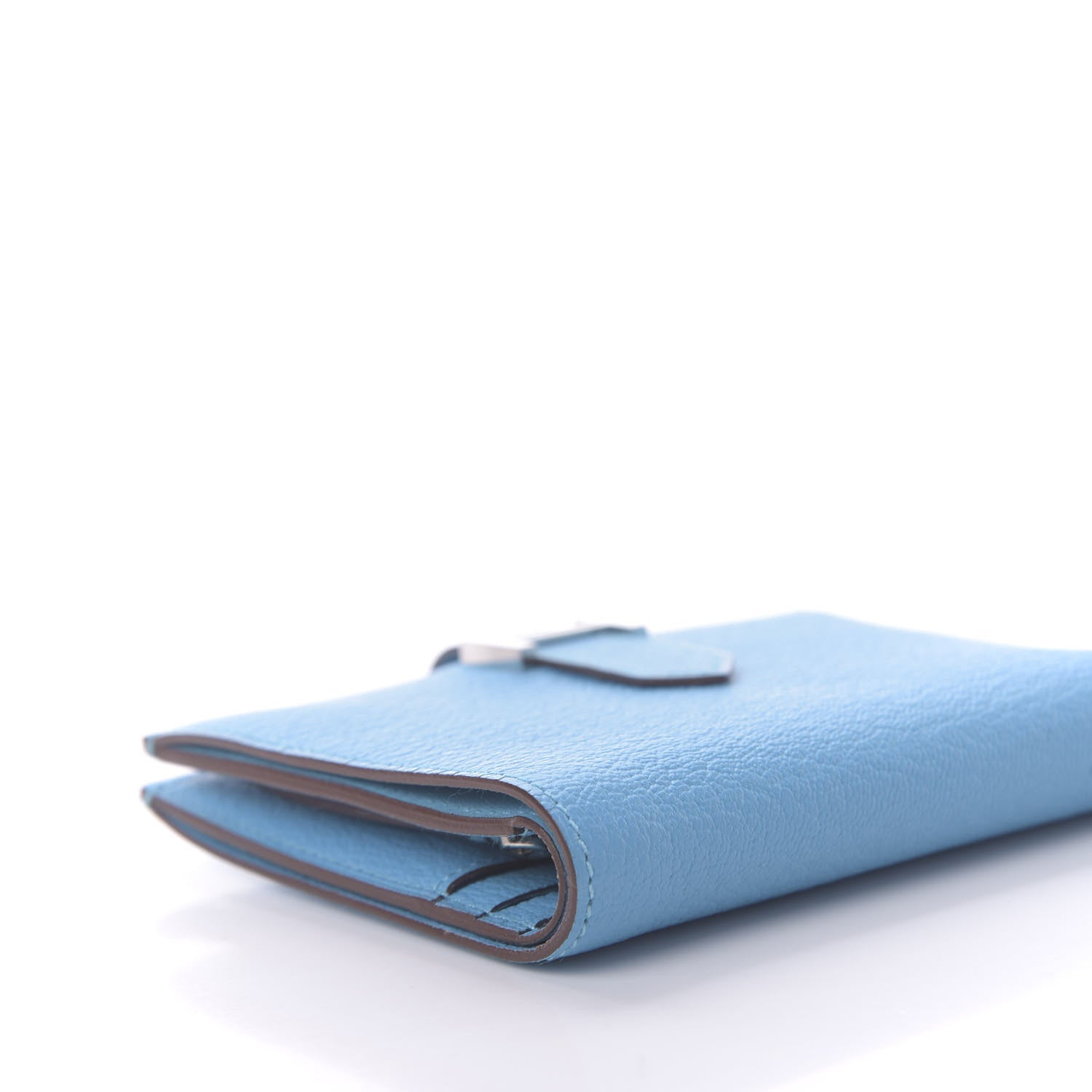 Hermes Chevre Mysore Bearn Compact Wallet Celeste 6 of 9