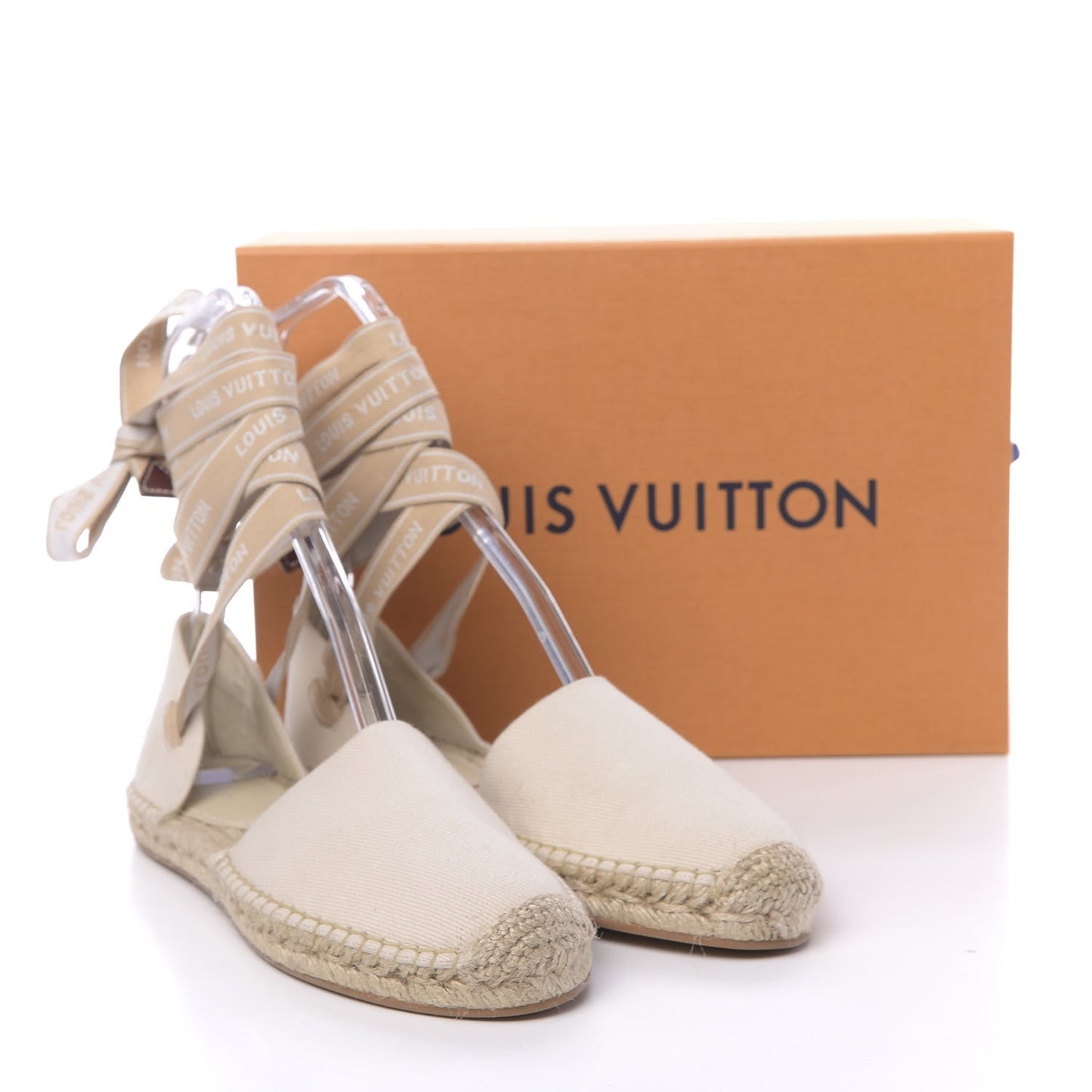 Canvas Croisiere Espadrille Flats 38 Ecru