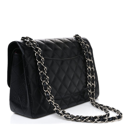 Chanel Caviar Quilted Jumbo Double Flap Black 3 of 10