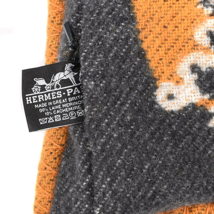 Hermes Wool Cashmere Brandebourgs Pillow Ambre Anthracite 3 of 3